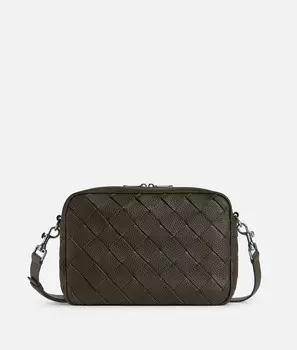 Сумка для фотокамеры Intrecciato Bottega Veneta, нейтральный/серо-зеленый