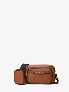 Сумка для фотокамеры из шагреневой кожи Cooper Michael Kors, коричневый