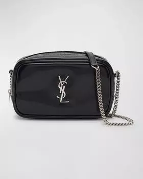 Сумка для фотокамеры Lou Mini YSL из кожи Spazzolato Saint Laurent, цвет Nero