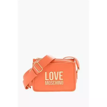 Сумка для фотокамеры LOVE из искусственной кожи с золотым логотипом Moschino, оранжевый