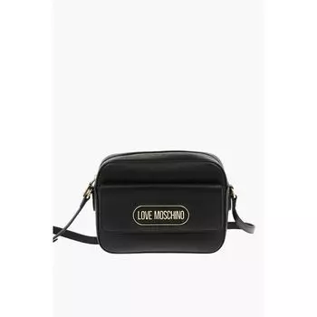 Сумка для фотокамеры LOVE из текстурированной искусственной кожи с передним карманом Moschino, черный