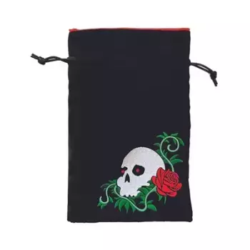 Сумка для игральных костей с черепом и розой, Dice Bags (Black Oak)