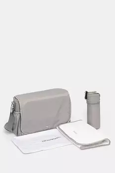 Сумка для коляски с пеленальным столиком Emporio Armani, серый