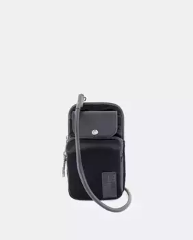 Сумка для мобильного телефона из очень приятного на ощупь материала. Застежка-молния. Длинная ручка Pepe Moll, черный