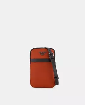 Сумка для мобильного телефона из переработанного нейлона с логотипом Emporio Armani