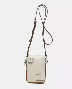 Сумка для мобильного телефона из переработанных материалов бежевого цвета с застежкой-молнией Abbacino, бежевый