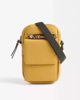 Сумка для мобильного телефона, трансформируемая в сумку через плечо, с несколькими отделениями и однотонной застежкой-молнией Parfois, цвет Mostaza
