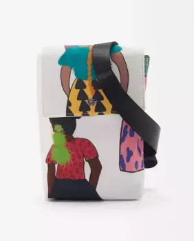 Сумка для мобильного телефона, трансформируемая в сумку через плечо, с магнитной застежкой и принтами Parfois, мультиколор