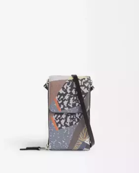 Сумка для мобильного телефона, трансформируемая в сумку через плечо, с клапаном и принтами Parfois, многоцветный