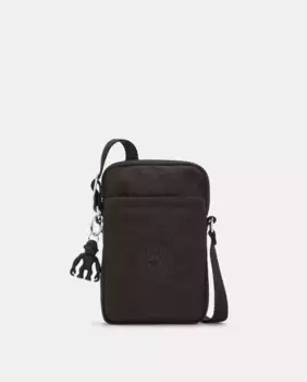Сумка для мобильного телефона унисекс темно-коричневого цвета на молнии Kipling, темно-коричневый