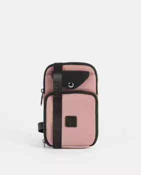 Сумка для мобильного телефона в стиле бомбер с приятной на ощупь двойной молнией с двумя отделениями и третьим с регулируемой ручкой на застежке-клипсе Pepe Moll, цвет Nude