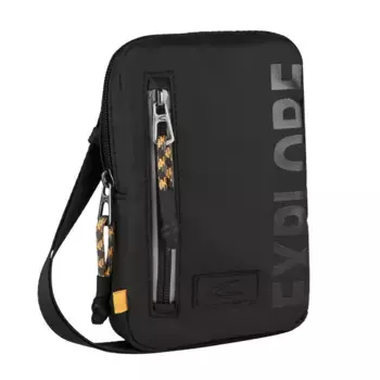 Сумка для мобильного телефона верблюжьего цвета "Explore", водоотталкивающий переработанный нейлон и светоотражающие молнии Camel Active, черный