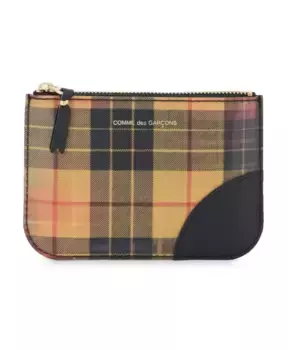 Сумка для монет с лентикулярным эффектом и рисунком в клетку Comme Des Garons, мультиколор