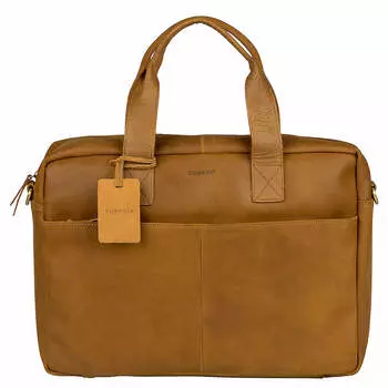 Сумка для ноутбука Burkely Vintage River Workbag 15.6'' 41 cm, коньячный