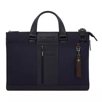 Сумка для ноутбука Piquadro Brief 2 RFID Schutz Leder 42 cm Laptopfach, синий