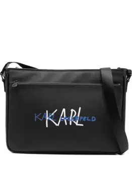 Сумка для ноутбука с логотипом KARL LAGERFELD, черный