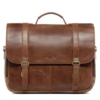 Сумка для ноутбука SID & VAIN Leder Leder Umhngetasche Herren SPECTOR, коричневый