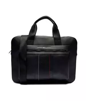Сумка для ноутбука Tommy Hilfiger из экокожи, черный