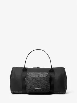 Сумка для отдыха из нейлона Tanner с напечатанным фирменным логотипом Michael Kors, черный