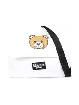 Сумка для пеленания Moschino Kids Teddy Bear из хлопка, белый