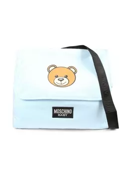 Сумка для пеленания Moschino Kids Teddy Bear из хлопка, синий