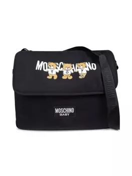 Сумка для пеленания Moschino Kids Teddy Bear из хлопка, черный