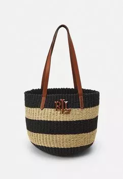 Сумка для переноски Lauren Ralph Lauren HARTLEY TOTE MEDIUM, бежевый/черный/коричневый