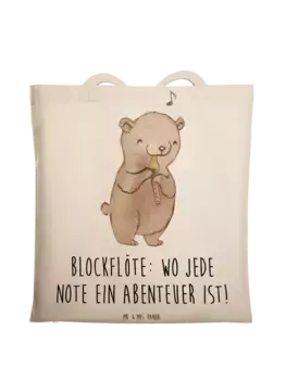 Сумка для переноски Mr & Mrs Panda Abenteuer Blockflte, кремовый