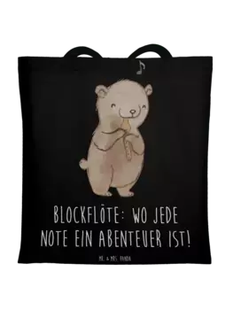 Сумка для переноски Mr & Mrs Panda Abenteuer Blockflte, черный