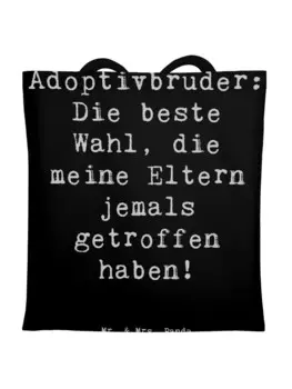 Сумка для переноски Mr & Mrs Panda Adoptivbruder Liebe, черный