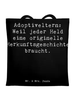 Сумка для переноски Mr & Mrs Panda Adoptiveltern Helden, черный