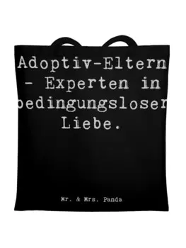 Сумка для переноски Mr & Mrs Panda Adoptiveltern Liebe, черный
