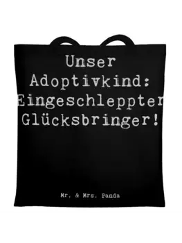 Сумка для переноски Mr & Mrs Panda Adoptivkind Glcksbringer, черный