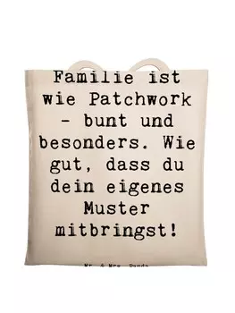 Сумка для переноски Mr & Mrs Panda Adoptivkind Patchworkfamilie, кремовый