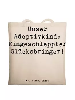 Сумка для переноски Mr & Mrs Panda Adoptivkind Glcksbringer, кремовый