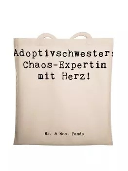 Сумка для переноски Mr & Mrs Panda Adoptivschwester Chaos, кремовый