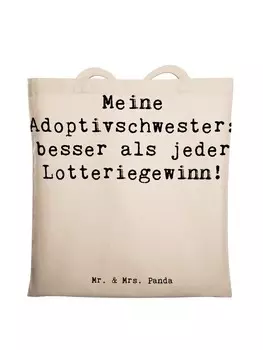 Сумка для переноски Mr & Mrs Panda Adoptivschwester Wunder, кремовый