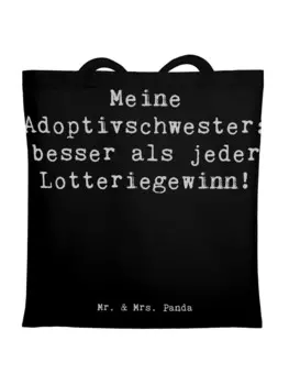 Сумка для переноски Mr & Mrs Panda Adoptivschwester Wunder, черный