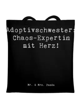 Сумка для переноски Mr & Mrs Panda Adoptivschwester Chaos, черный