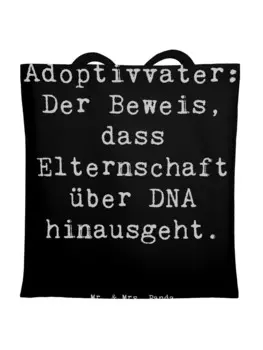 Сумка для переноски Mr & Mrs Panda Adoptivvater Liebe, черный