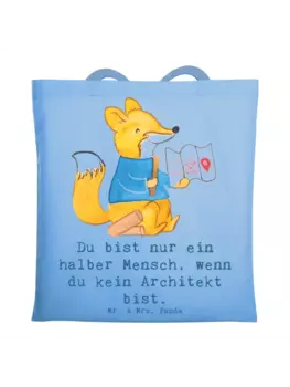 Сумка для переноски Mr & Mrs Panda Architekt Herz, небесно-синий