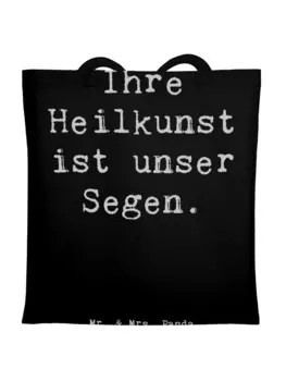 Сумка для переноски Mr & Mrs Panda Arzt Segen, черный