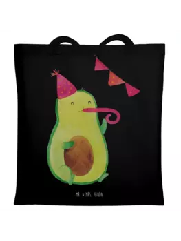 Сумка для переноски Mr & Mrs Panda Avocado Geburtstag ohne Spruch, черный