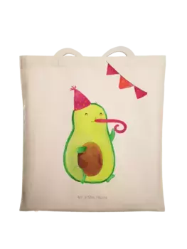 Сумка для переноски Mr & Mrs Panda Avocado Party Zeit ohne Spruch, кремовый