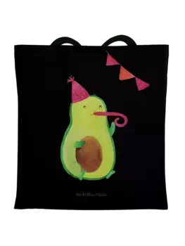 Сумка для переноски Mr & Mrs Panda Avocado Party Zeit ohne Spruch, черный