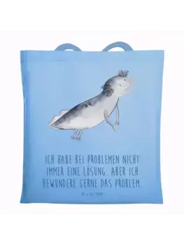 Сумка для переноски Mr & Mrs Panda Axolotl Schwimmen, небесно-синий