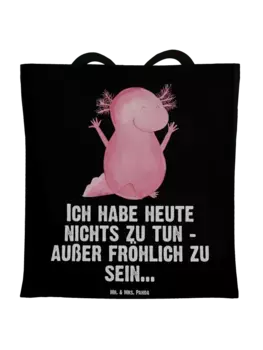 Сумка для переноски Mr & Mrs Panda Axolotl Hurra, черный