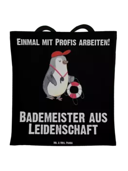 Сумка для переноски Mr & Mrs Panda Bademeister Leidenschaft, черный
