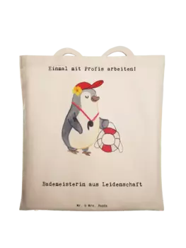Сумка для переноски Mr & Mrs Panda Bademeisterin Leidenschaft, кремовый