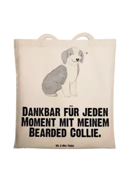 Сумка для переноски Mr & Mrs Panda Bearded Collie Moment, кремовый